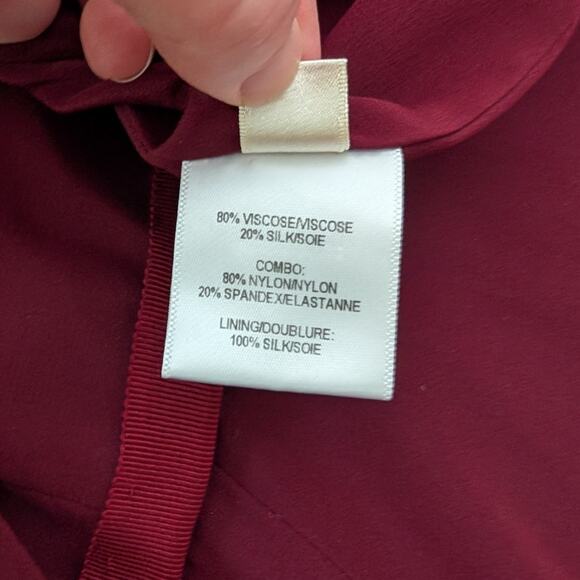 Marchesa Off The Shoulder Floral Appliqued Velvet Gown Burgundy Red Size 10 - Picture 10 of 16